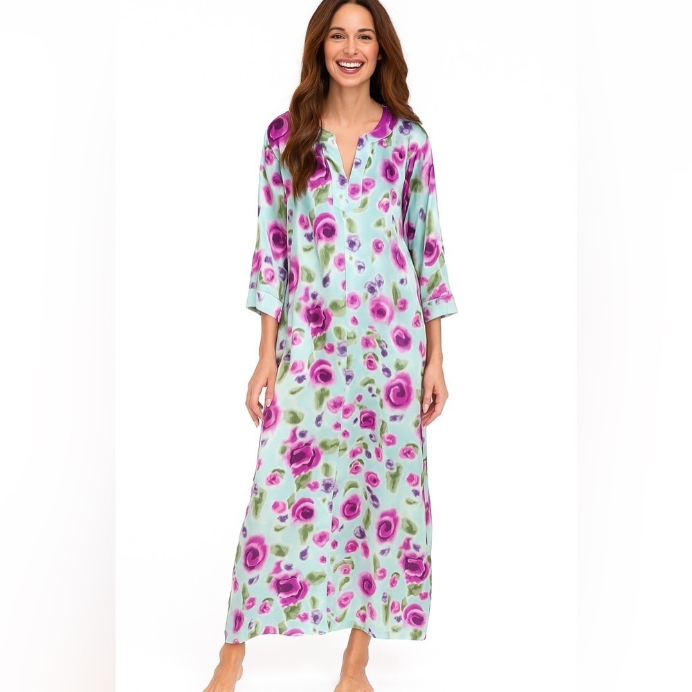 Morgan Taylor Intimates Floral Nightgown Size L Feminine Cottage Core Romantic